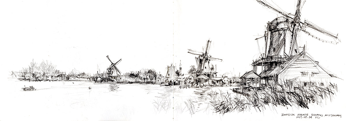 2019 Netherlands - Windmills at Zaanse Schans